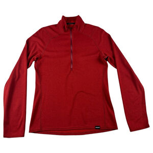 Men's Patagonia 1/2 Zip Capliene 3 Midweight Polartec Red Fleece Pullover Sz S